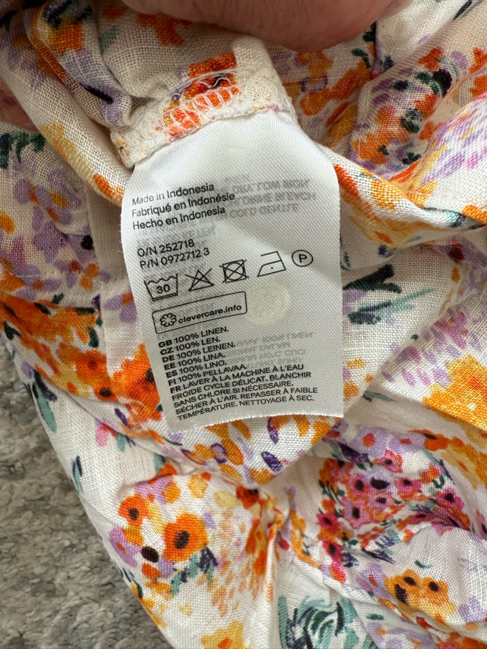 H&M Floral Crop Top with Tie Straps - Picture 3 of 8